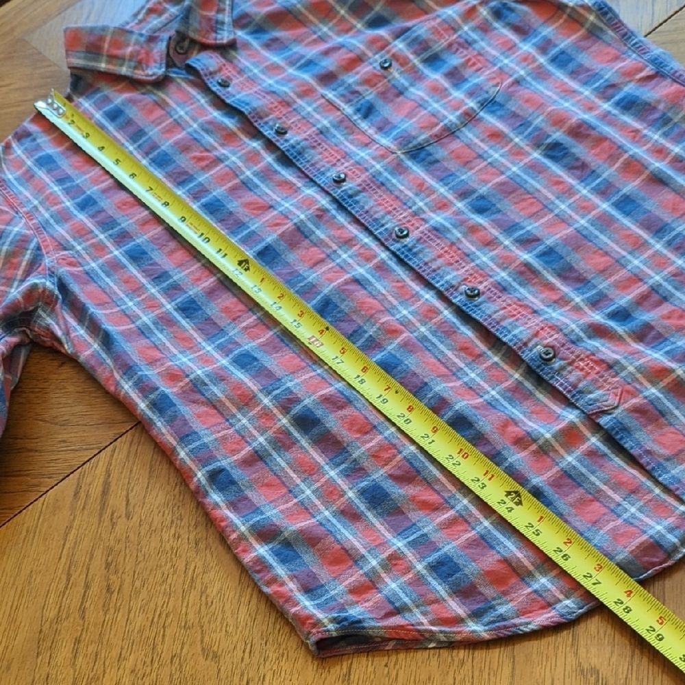 J. Crew Men's Red and Blue Plaid Button Down Shirt - Picture 6 of 8